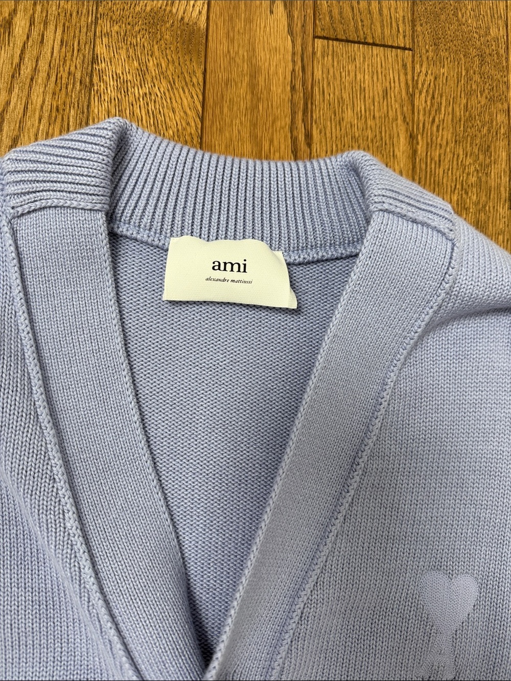 AMI Paris Ami de Cœur Cardigan – periwinkle - Picture 2 of 9